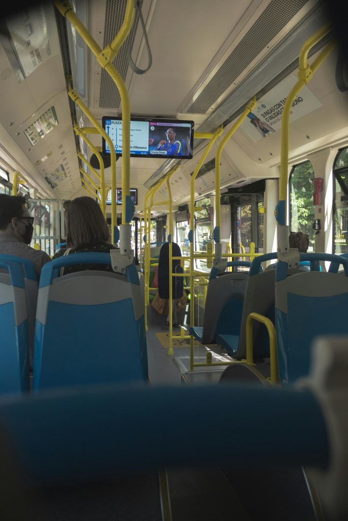 interior de un autobus