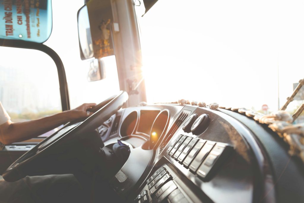 interior de un autocar